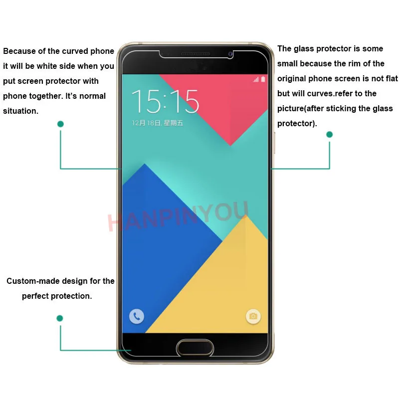 Закаленное стекло 9H 2.5D для Samsung A5 2016 Премиум Защитная пленка экрана Galaxy (2016) A5100 A510 5