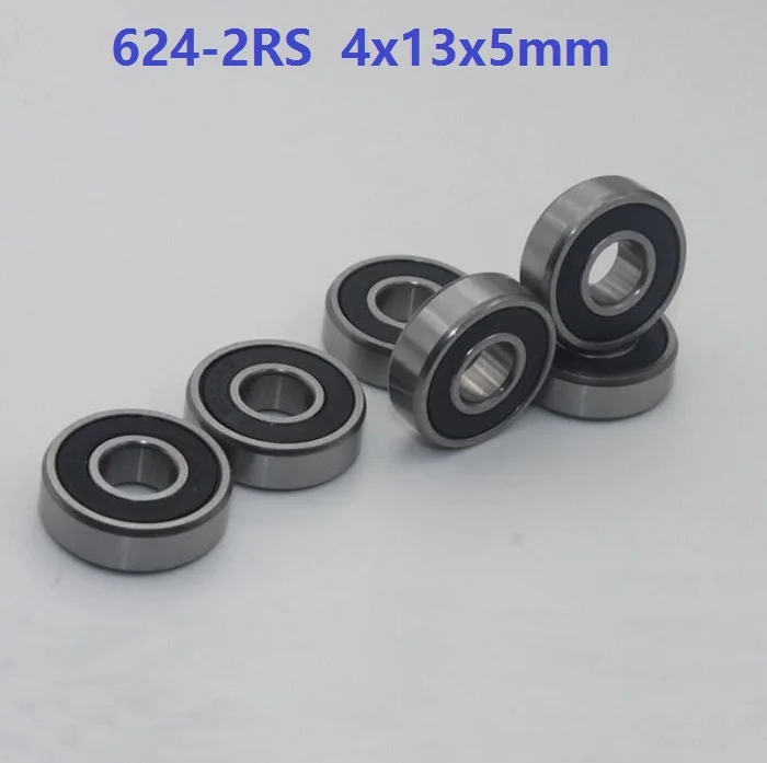 

500pcs/lot 624RS 624-2RS 624 RS 2RS Miniature ball bearings 4*13*5mm Deep Groove Ball bearing 4x13x5mm