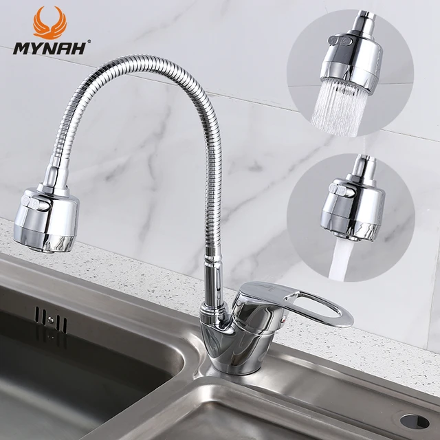 Best Price MYNAH Russia free shipping Kitchen Faucet mixer crane Any Any Direction Kitchen Faucet Kitchen Sink Tap Hot and Cold Water Tap