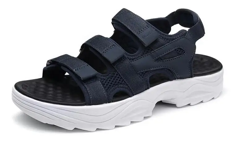 SALAMAN мужские летние уличные туристические сандалии обувь для морских мужчин спортивные пляжные сандалии для прогулки мужские сандалии Hombre - Цвет: Тёмно-синий