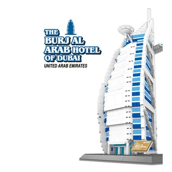 

1307Pcs The Burj Al Arab Hotel of Dubai Structure Building Blocks Educational Model Bricks Kits Compatible With Toys