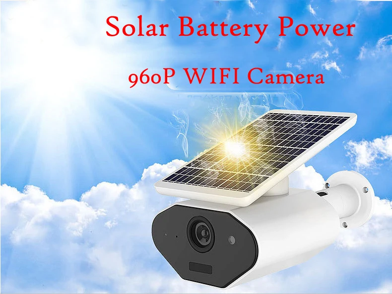 

Yobang Security Wireless WIFI Solar Power Camera Waterproof Outdoor PIR Motion Sensor 960P CCTV Camera TF Card Slot Video Record