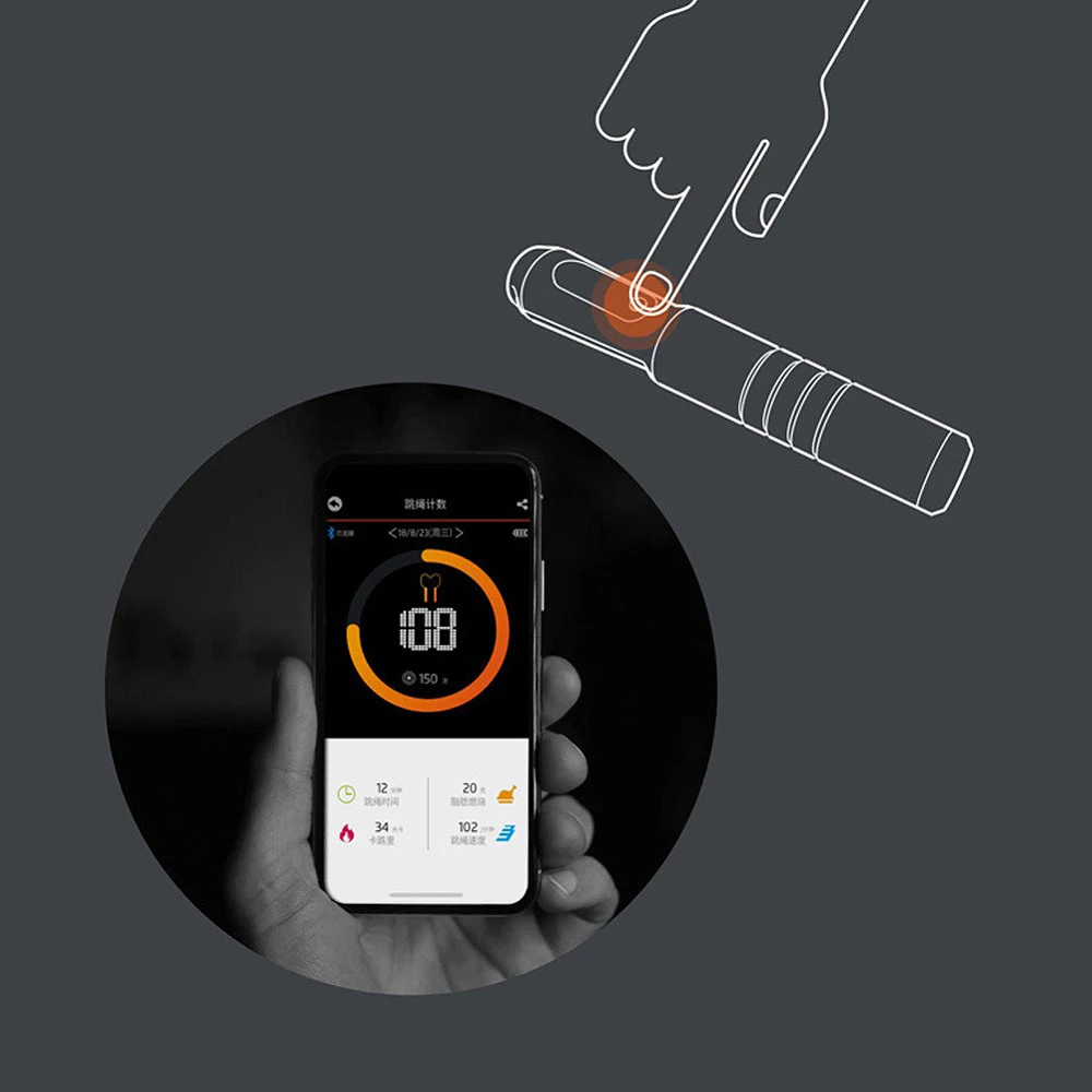 Умный Bluetooth Скакалка Крестовая Подходит цифровой счетчик скорости калорий скакалки для упражнений Будильник Напоминание установка веса#294088