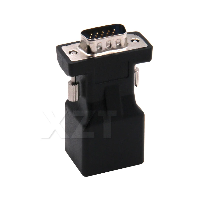 PZ 1 Pair VGA Extender Male Female to LAN RJ45 CAT5 CAT6 20M Network Cable Adapter