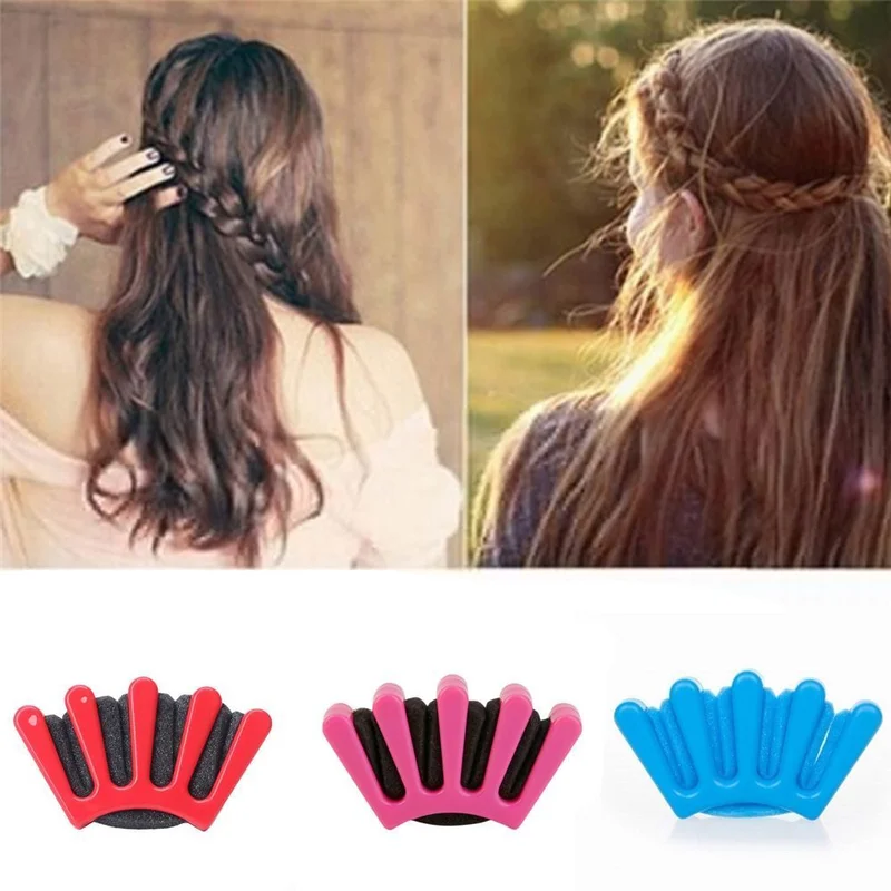 2 Pcs Charming French Style Women Girls DIY Sponge Hair Braider Plait