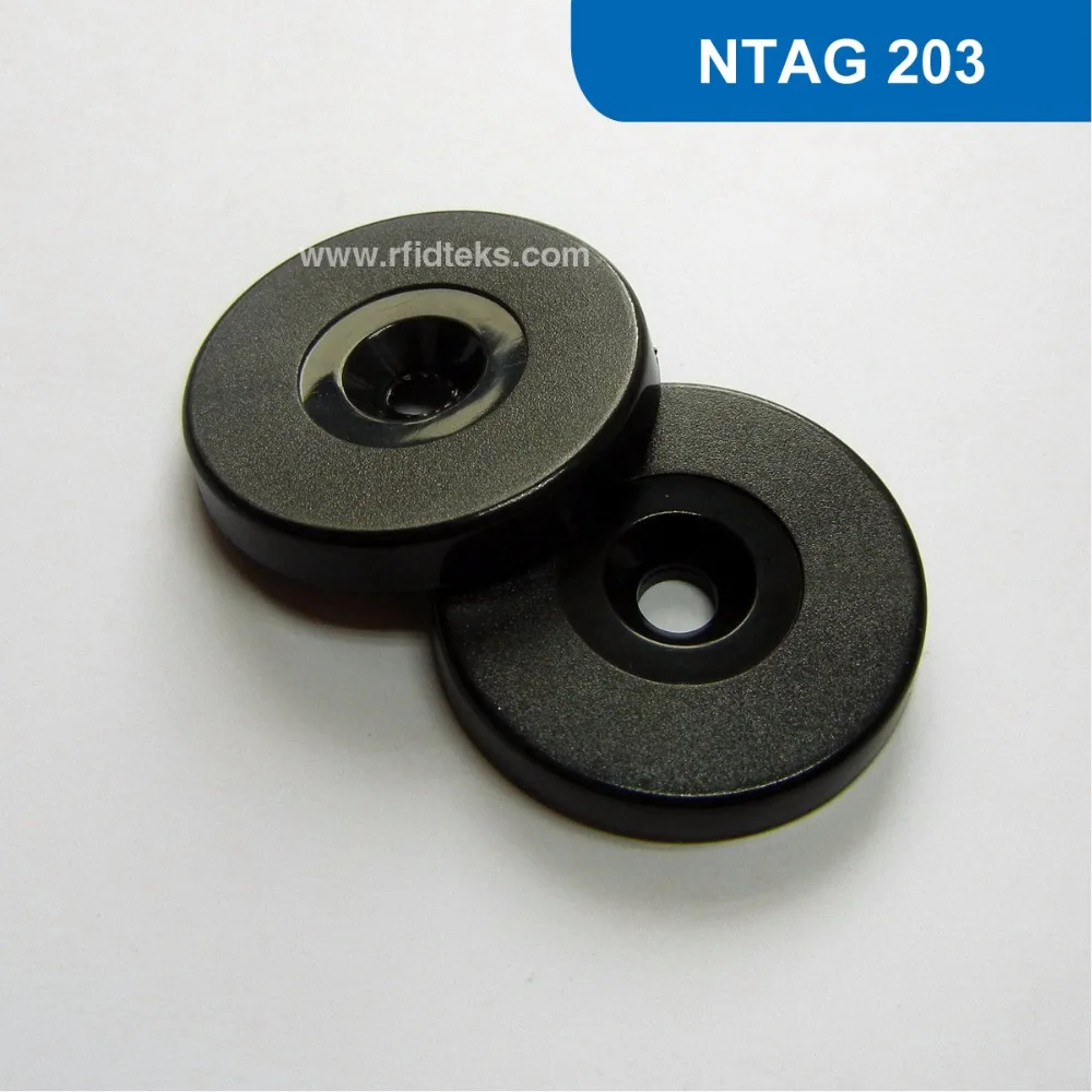 RT30 диаметром 30 мм ABS RFID Маркер тегов, NFC метки Диска Для Patrol отслеживания активов 13.56 мГц 144 байт R/W с ntag 203 чип