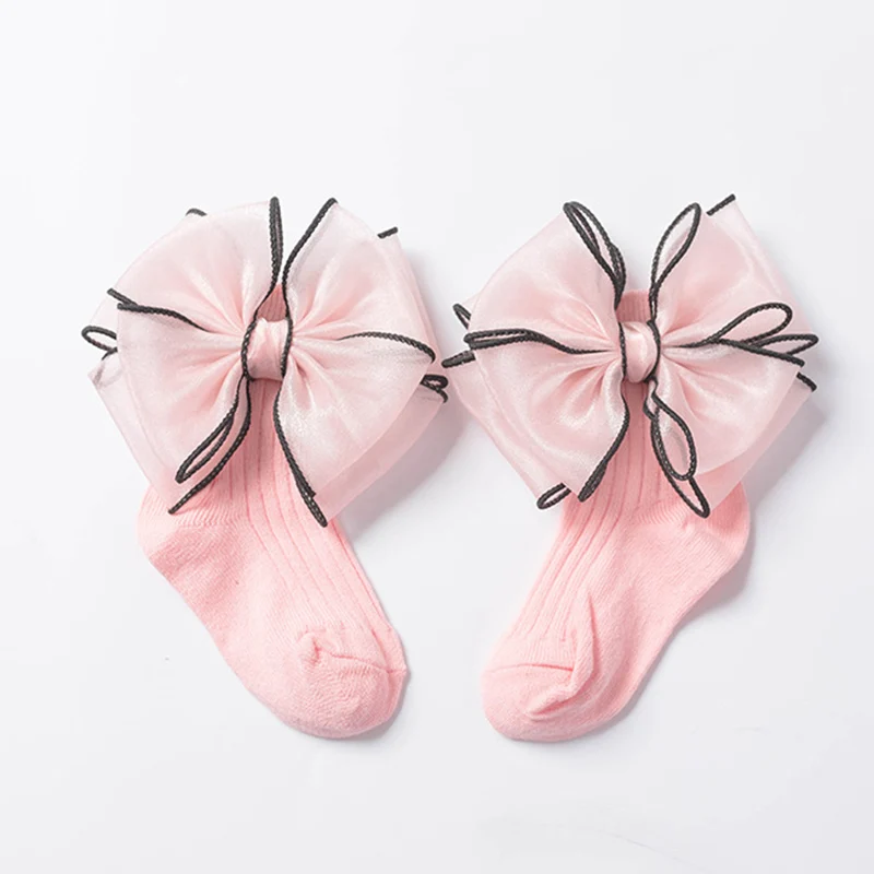 Милые носки с бантами носки принцессы с бусинами детские носки для девочек хлопковые новые высококачественные короткие носки для малышей 1 пара - Цвет: 9