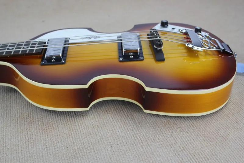 Hofner Bass, высокое качество, заводская, на заказ, серия Hofner Icon, винтажная скрипка, Sunburst, бас-гитара-6-4