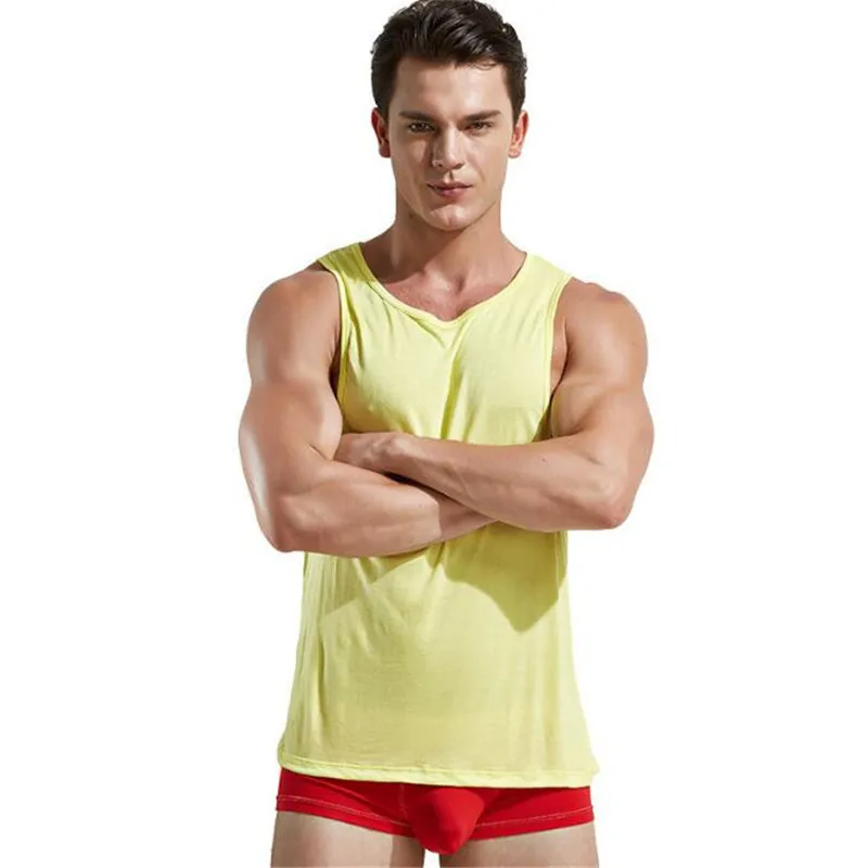 Новые мужские безрукавки с низким вырезом сексуальные тройники|men tank top|low cut