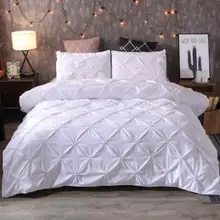 Роскошный Черный пододеяльник Pinch Pleat Brief постельный комплект queen King size 3 шт. Комплект постельного белья набор пододеяльников с наволочкой 45