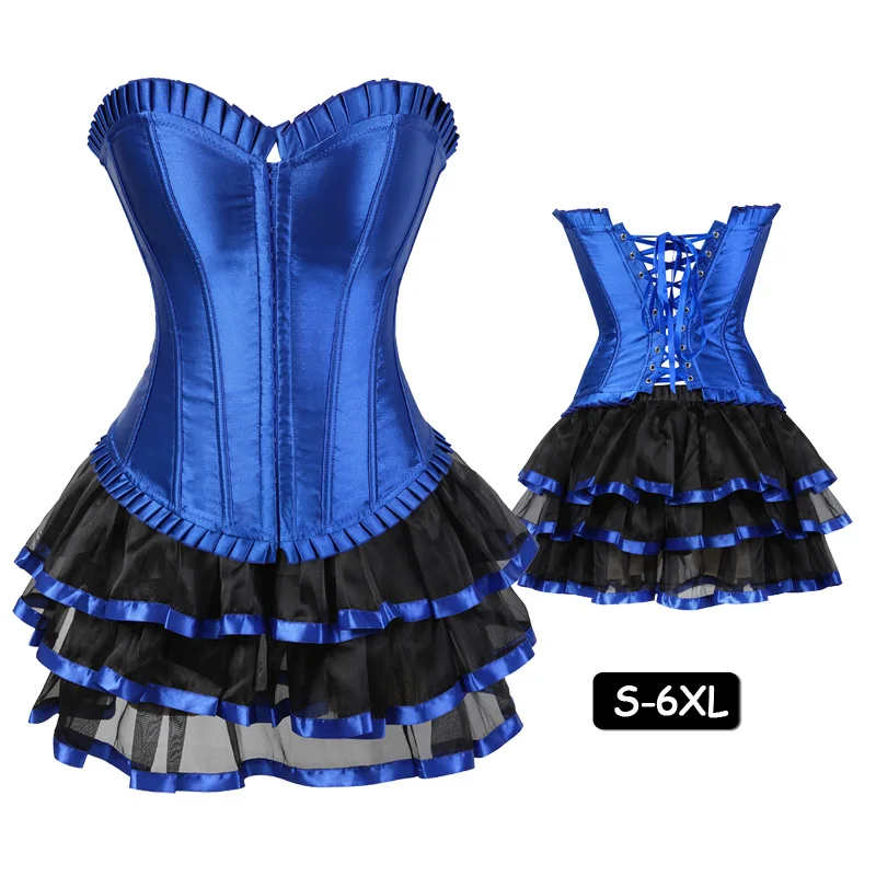 blue corset dress