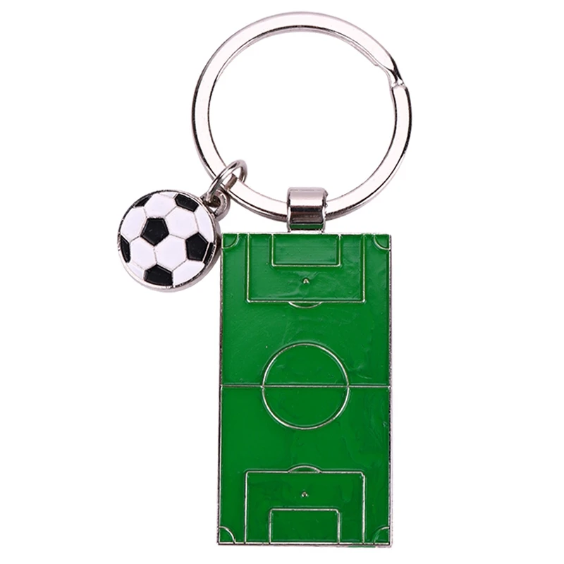 

Newest Football Field Keychains Metal Football Keyrings Mini Football Court for Sports Fan Gifts