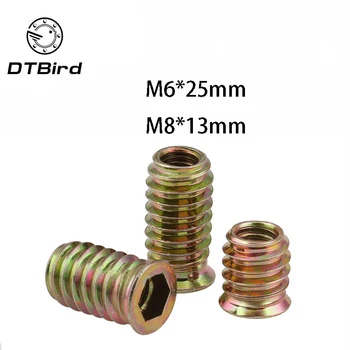

Free shipping Fedex IE 5000pcs m6x25mm 5000pcs m8x13mm Carbon Steel Hex Socket Drive Insert Nuts Threaded For Wood Furniture DT2