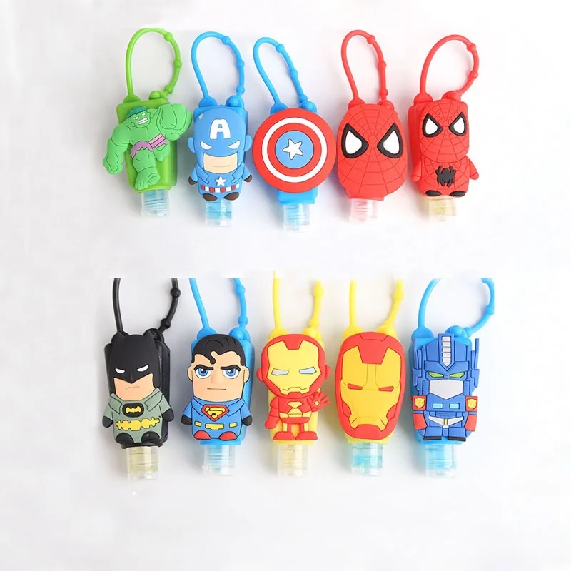4pieces Cartoon Pattern Silicone Hand Sanitizer Holder