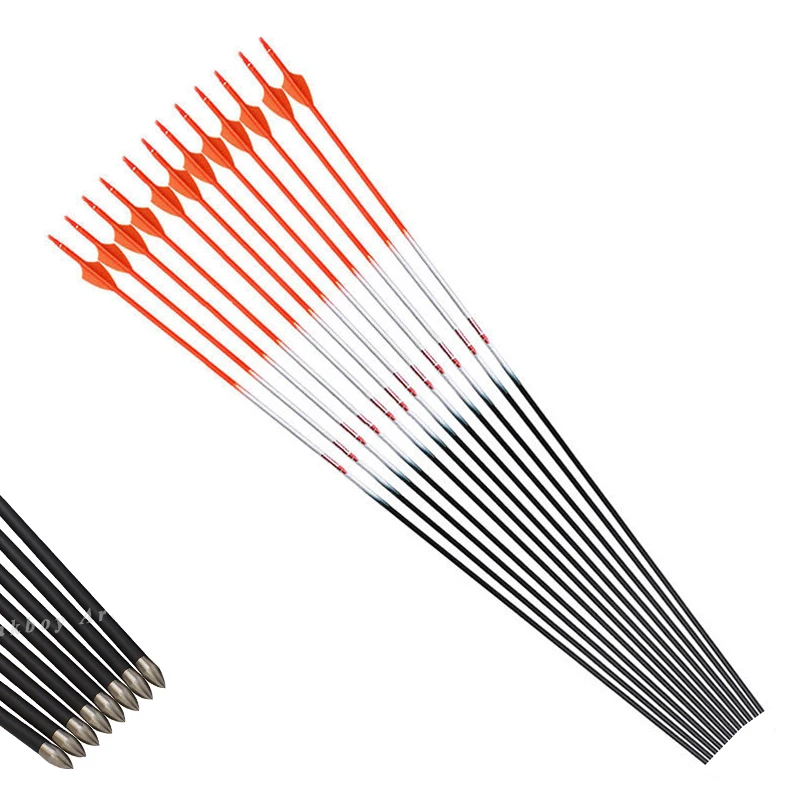12PCS Linkboy Archery Carbon Arrows Shafts 30inch ID4.2mm SP800