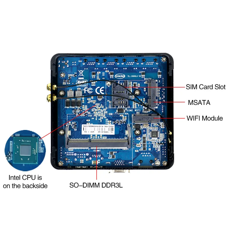 4 порта Lan pfsense брандмауэр barebone mini pc celeron J1900 Встроенный 3g 4g SIM Слот nano itx linux