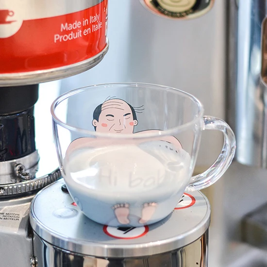 

350ml Cut Uncle cat dog Inu Glass Water Cup Milk Juice Coffee Cup animal Cup Transparent Glass Drinking utensils