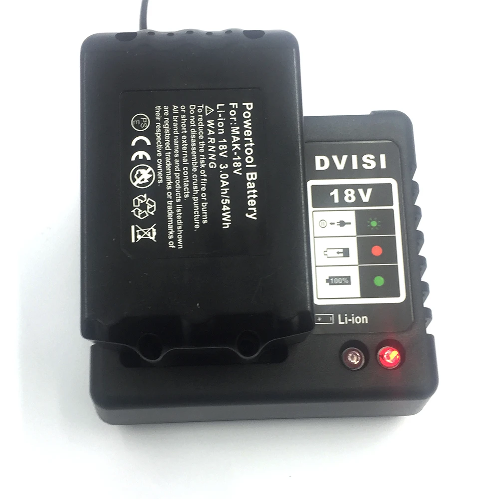 DVISI BL1830 18V 3000mAh Rechargeable Battery Power Tools Batteries
