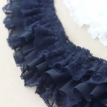 

Chiffon Tape Ribbon Ruffle Lace Pleated Chiffon Lace Trim Flower Collar Garment Skirt Accessories Pleated Lace Fabric