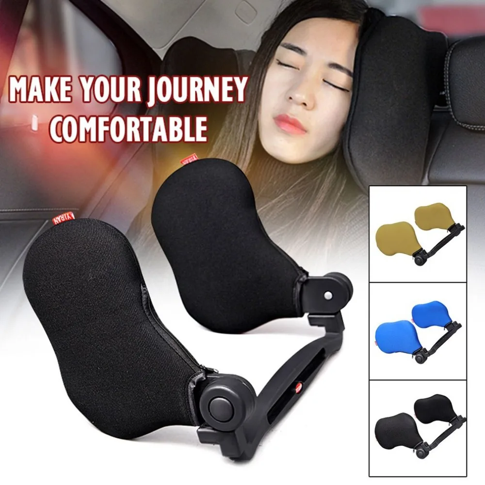 

High Elastic Nylon Car Seat Headrest Neck Pillow Adjustable Safety Seat Support Neck Rest Cushion Pad Car Styling