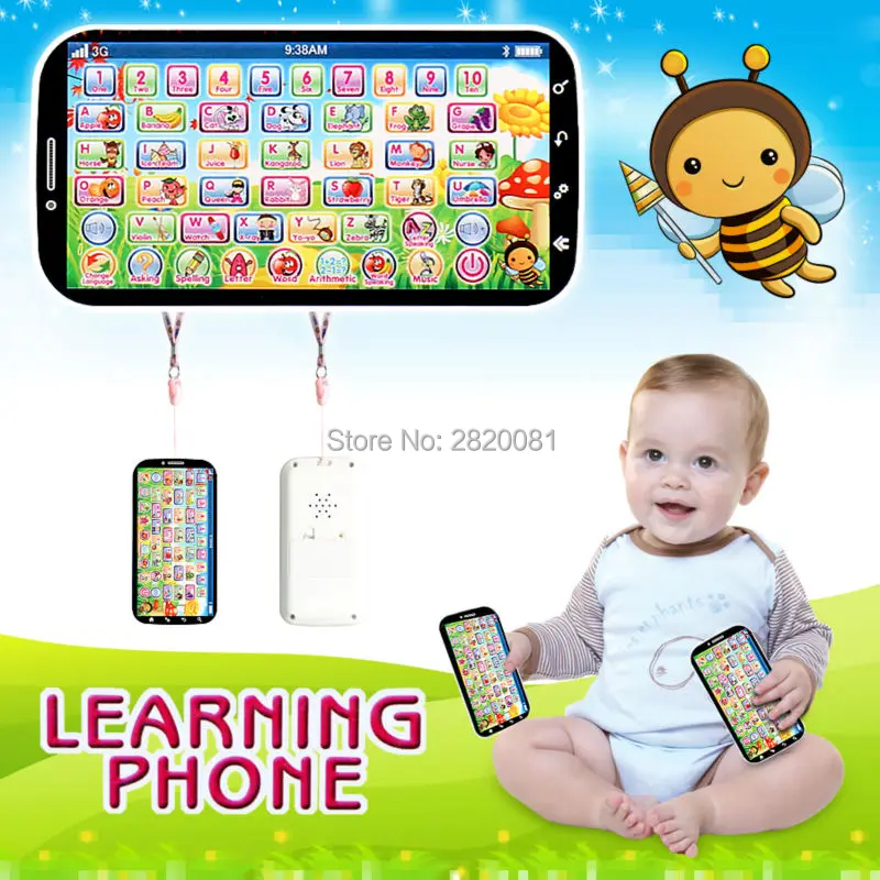 Английский язык ABC Алфавит детский сенсорный экран игрушечный телефон