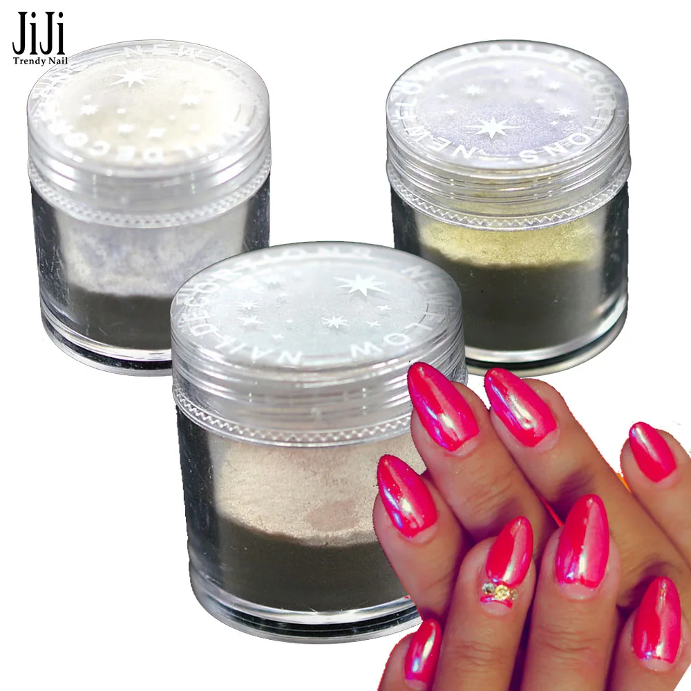 

1Bottle Mermaid Effect Laser Glitter Nail Art Powder + 2pcs Brushes Dust Magic Glimmer Trend Irridescent JIND261