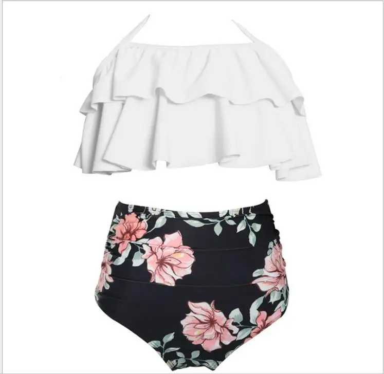 Качественный летний купальник для мамы и дочки, нейлоновый купальник с принтом, пляжная одежда для женщин