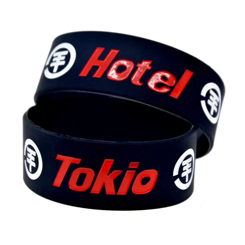 

1PC Tokio Hotel Silicone Bracelet Rock Style Band Adult Size