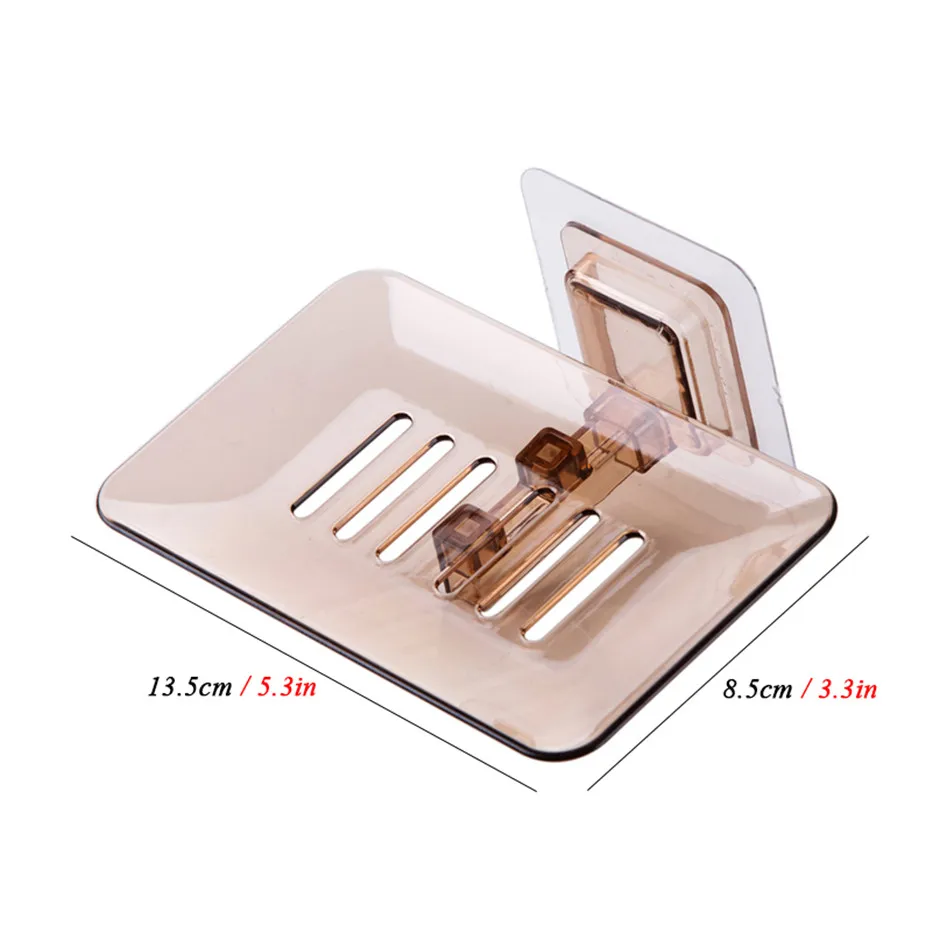 Soap Dishes Drain Sponge Holder Bathroom Organizer Wall Mounted Storage Rack Soap Box Kitchen Hanging Shelf5