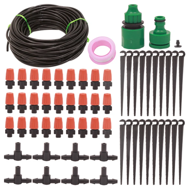 

30m Automatic Micro Drip Irrigation System Garden Irrigation Spray Self Watering Kits with Adjustable Dripper