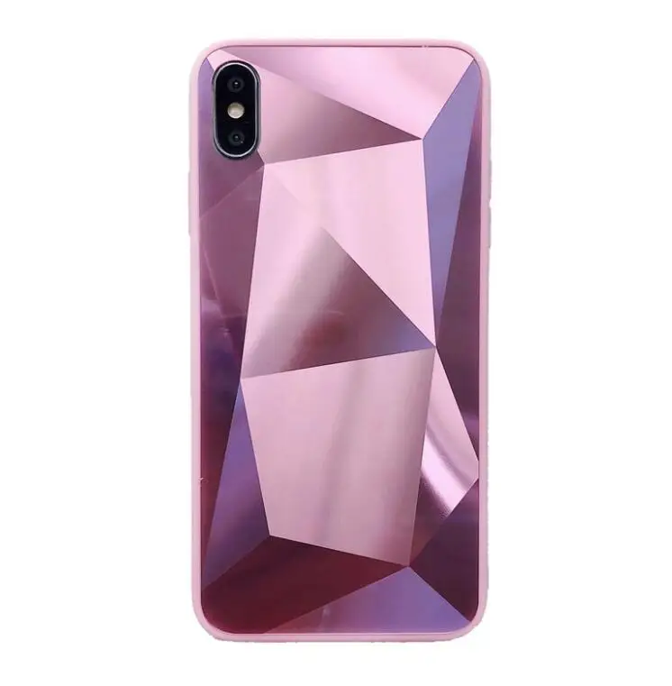 

3D Diamond Mirror Phone Case For iPhone XS MAX X XR 8 7 6 6S Plus Glitter Case Back Cover 8plus Silicone Soft Candy Case