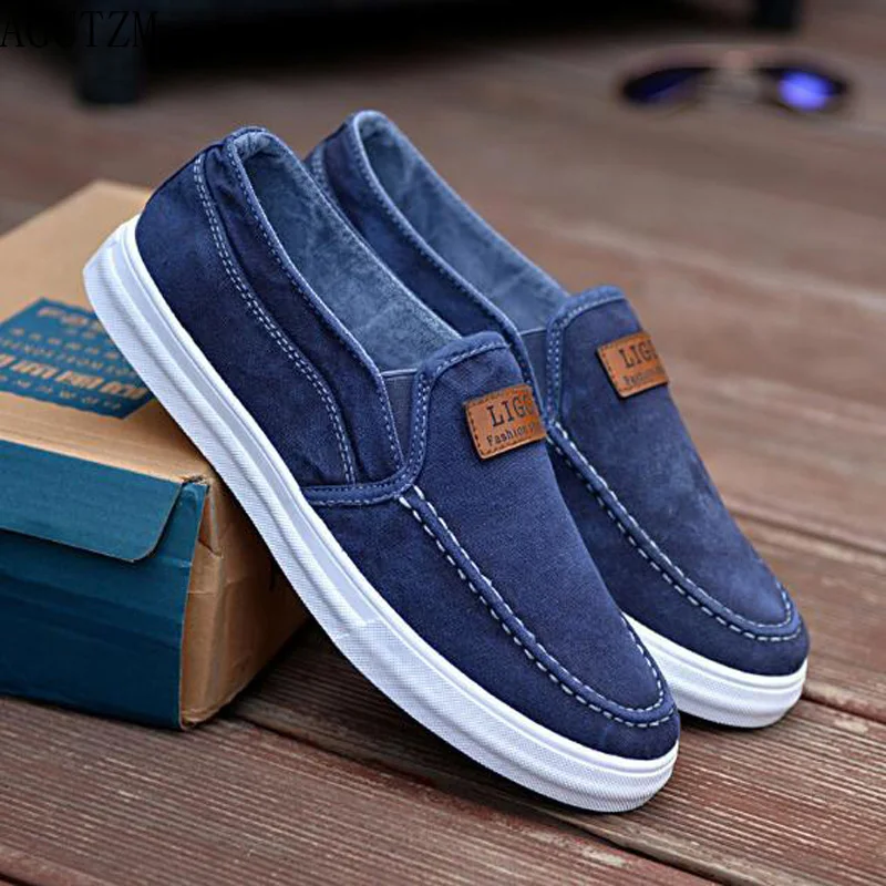 

2018 Autumn Non-leather Casual Shoes Canvas Rubber Men Shoes Breathable Gumshoe Designer Male Footwear Denim Plimsolls shoes q87
