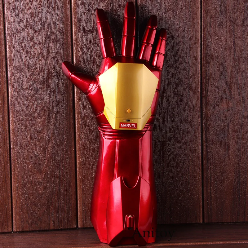 Перчатка для косплея Железного человека 1/1, со светодиодной подсветкой, ин...