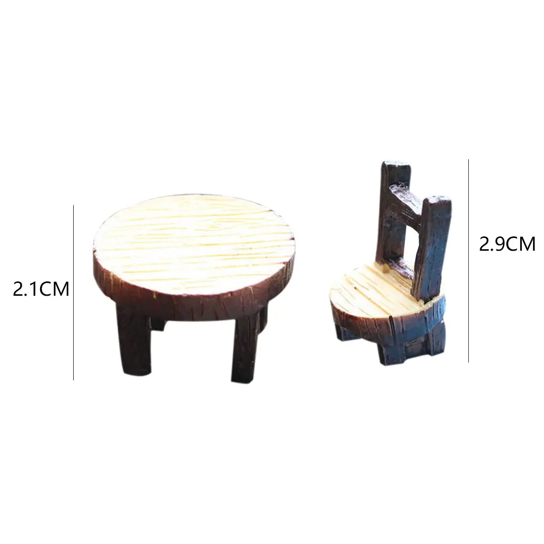 Top Sale 2pcs Lot Desk Chair Diy Resin Fairy Garden Craft Decoration Miniature Micro Gnome Gift