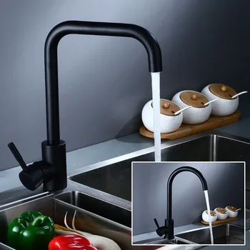 

Tuqiu Kitchen Faucet Swivel Staubkess Steel Sink Faucet Rotating Bathroom Faucet Sink Basin Mixer Tap black/White Sink Tap