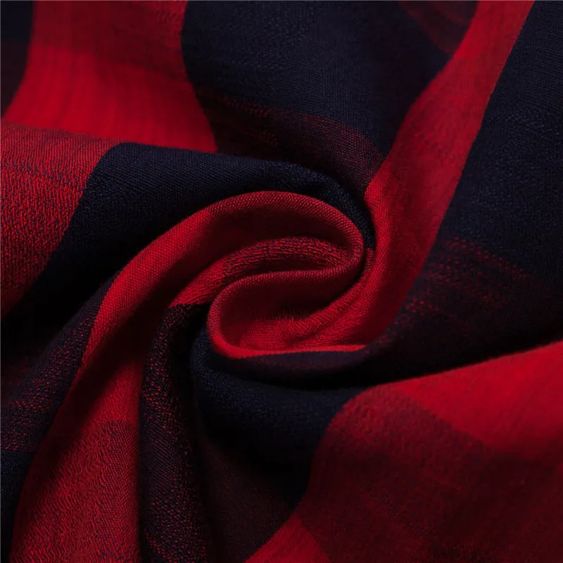 2018 New Arrival Men's Long Sleeve Plaid Shirt Fashion Brand Cotton Casual Patchwork Dress Shirt Social Business Checked Shirts Tops  (2)