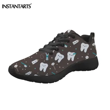 

INSTANTARTS Dentistry Medical Nurse Women Flats Shoes Stylish Casual Students Girls Walking Sneakers Light Breathable Mesh Shoes