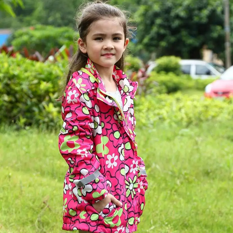 Ветрозащитные водонепроницаемые куртки для девочек верхняя одежда детей теплая