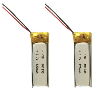 

50pcs 401235 3.7V lithium polymer battery rechargeable lipo cell 120mah for digital bluetooth device PCB protected