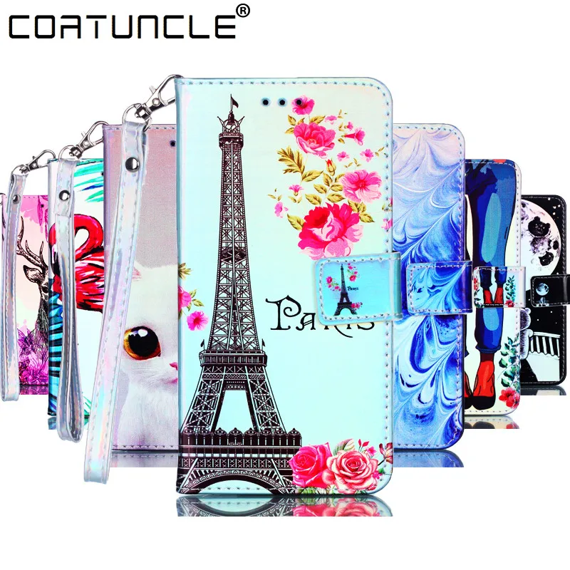 

Huawei Y5 2017 Case on sFor Coque Huawei Y6 2017 Case 3D Blue light Flip Leather Phone Case For Fundas Huawei Y5 2017 Case Cover