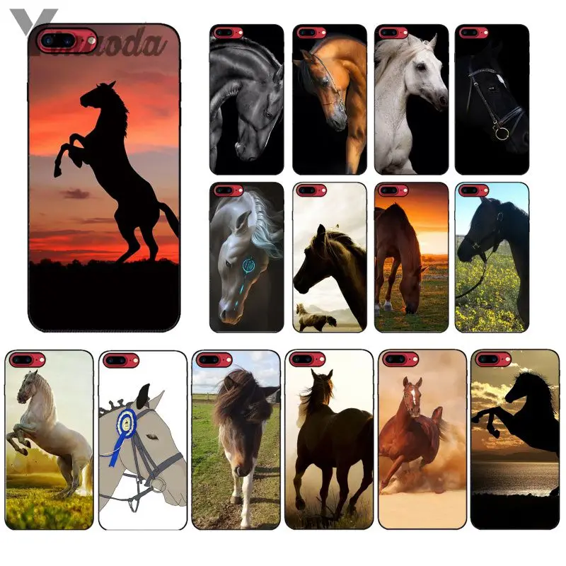 Yinuoda The Great beauty horse Мягкий силиконовый чехол из ТПУ для телефона iPhone X XS MAX 6 6s 7 7plus 8