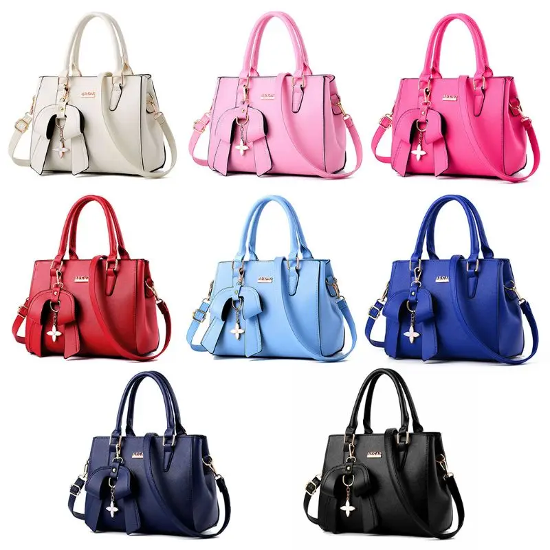 السيدات النساء الجلود حقيبة كتف مع القوس قلادة محفظة حمل حقيبة يد رسول Crossbody حقيبة أعلى-حقائب بيد السيدات النساء الجلود حقيبة كتف مع القوس قلادة محفظة حمل حقيبة يد رسول Crossbody حقيبة أعلى-حقائب بيد