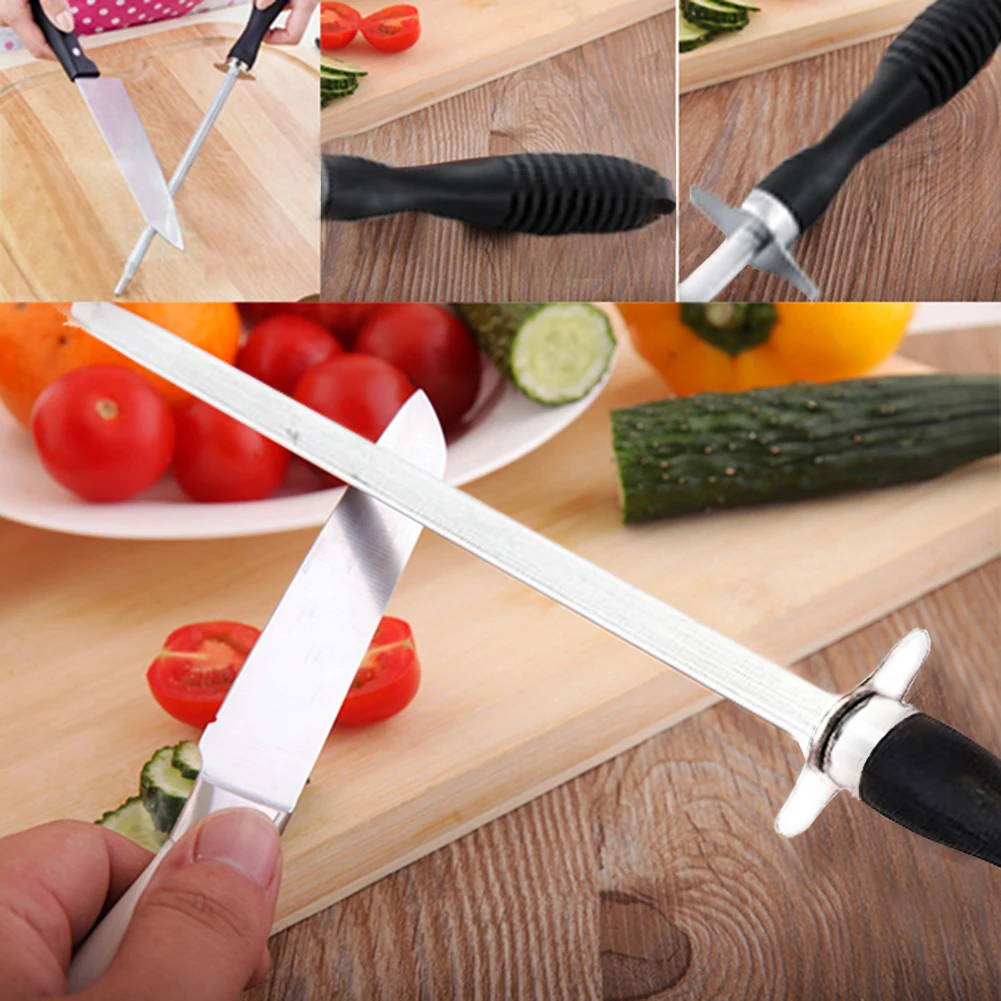 

28cm Diamond Coated Knife Stainless Steel Kitchen Knife Sharpener Tool Blade Sharpener For Kitchen Knife Accessories Tools