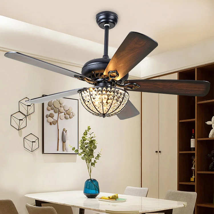 Современные потолочные вентиляторы светодиодный светильник с 5 деревянными лопастями для гостиной спальни столовой с дистанционным управлением 3 скорости