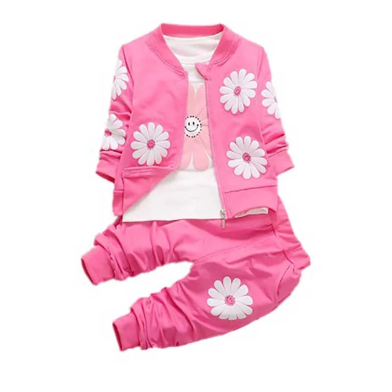 

Floral Autumn Winter Suit for Girls Fashion Sports Suit for Girls Children Clothing Set Cotton Kids Outfits Long Sleeve Clothes