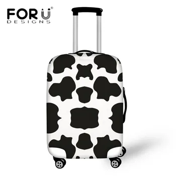 

FORUDESIGNS Luggage Protective Covers Cute Cow Lover Pattern Trolley Case Cover for 18-30 Inch Suitcase Travel Bag Organizers