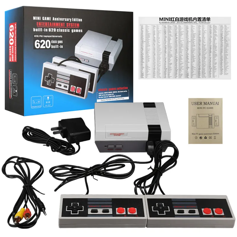 Mini Retro Classic Video Game Console Built in 620 Games 8 Bit PAL&NTSC