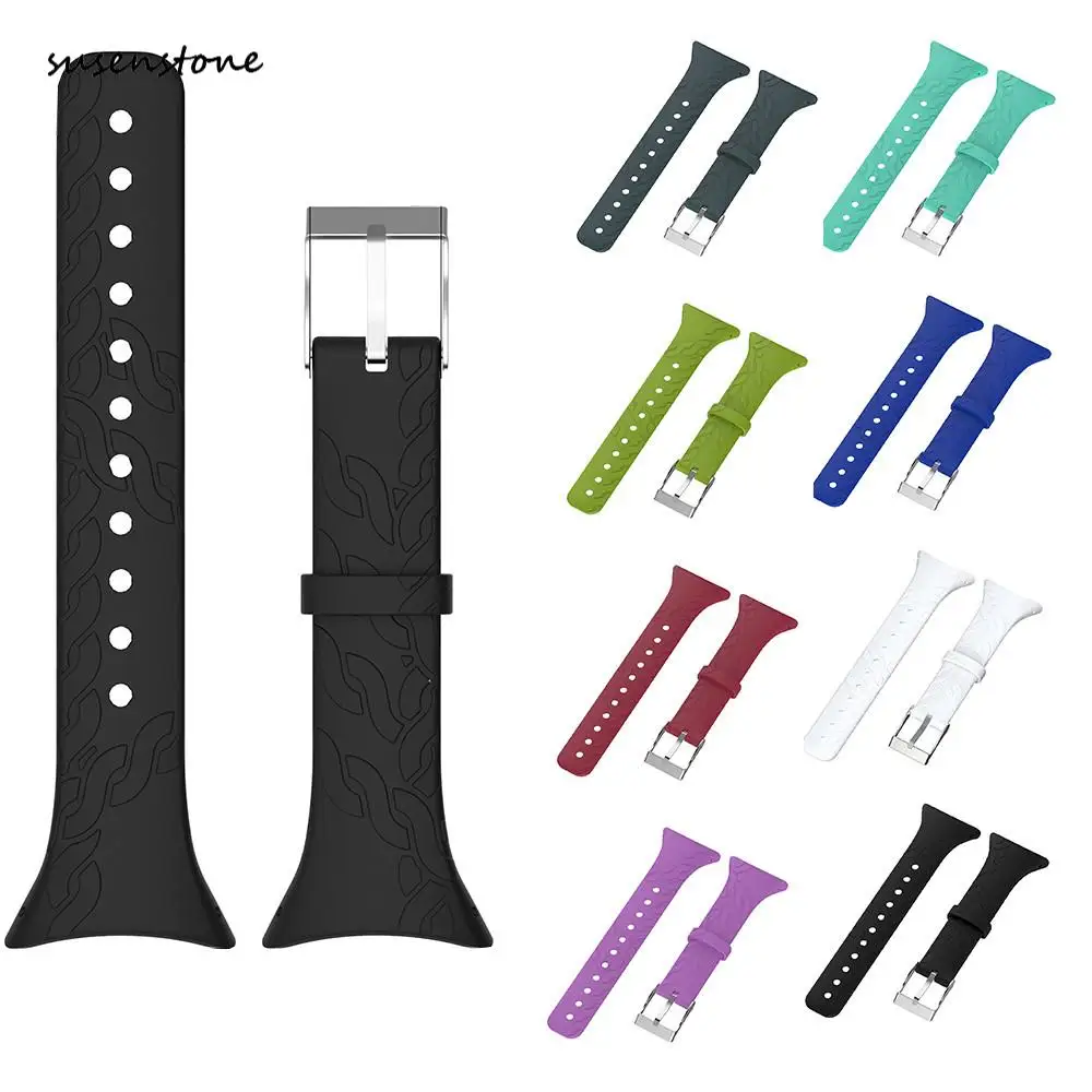 

Susenstone Smart Watch Strap Wristband Watch Band Wrist Strap For SUUNTO M1/M2/M4/M5 Watch Silica gel 3pcs Operating Tool /PY