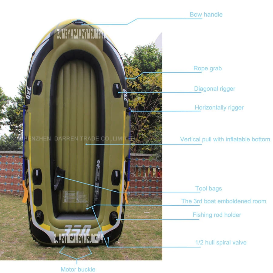 DHL, 2 взрослых+ 1 ребенок, надувная рыбацкая лодка, гребная лодка, воздушный каяк из ПВХ, включает в себя два сиденья+ пара весел+ ручной насос