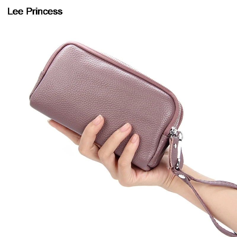 Lee Princess сумка для телефона клатч женские кошельки натуральная кожа красный